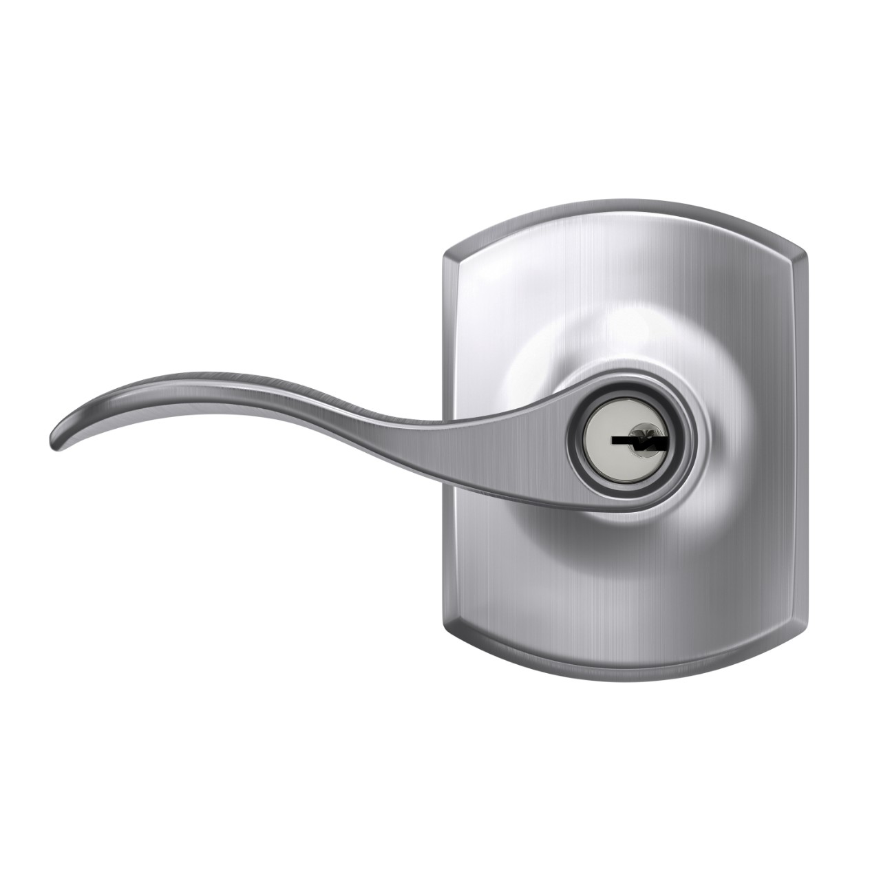 Accent Lever Keyed Entry Lock with Greenwich Trim