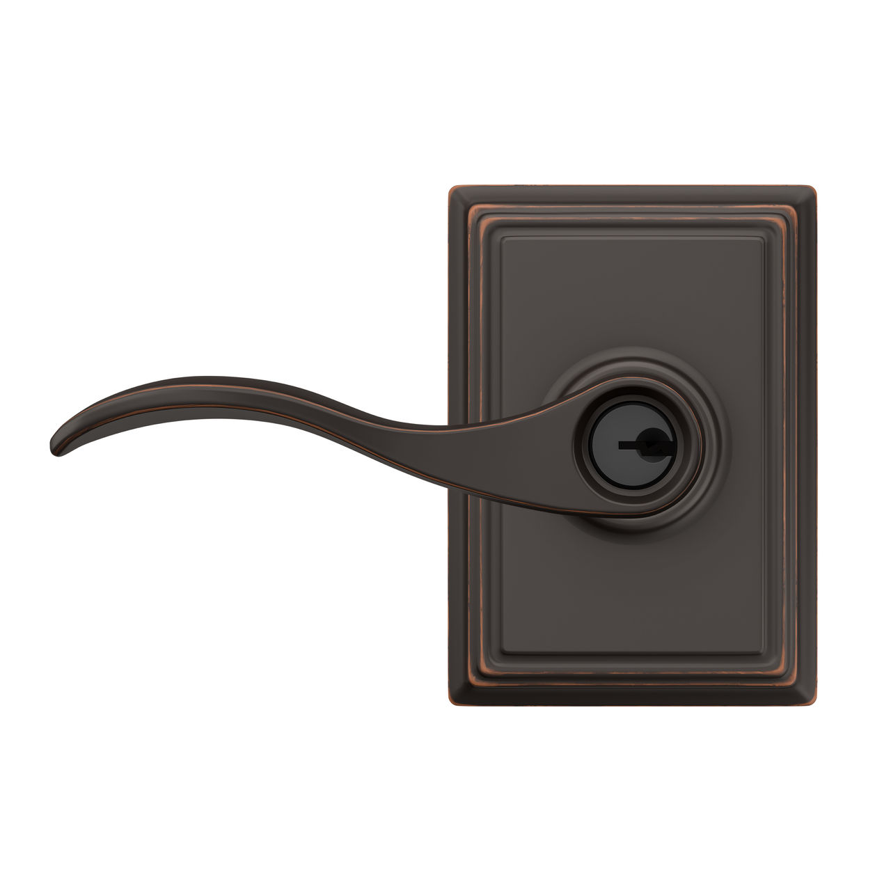 Accent Lever Keyed Entry Lock with Addison Trim