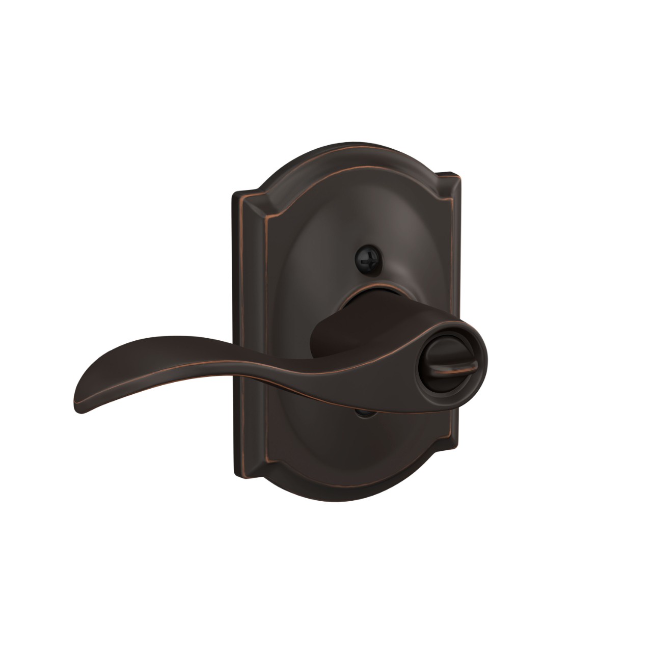Accent Lever Keyed Entry Lock with Camelot Trim