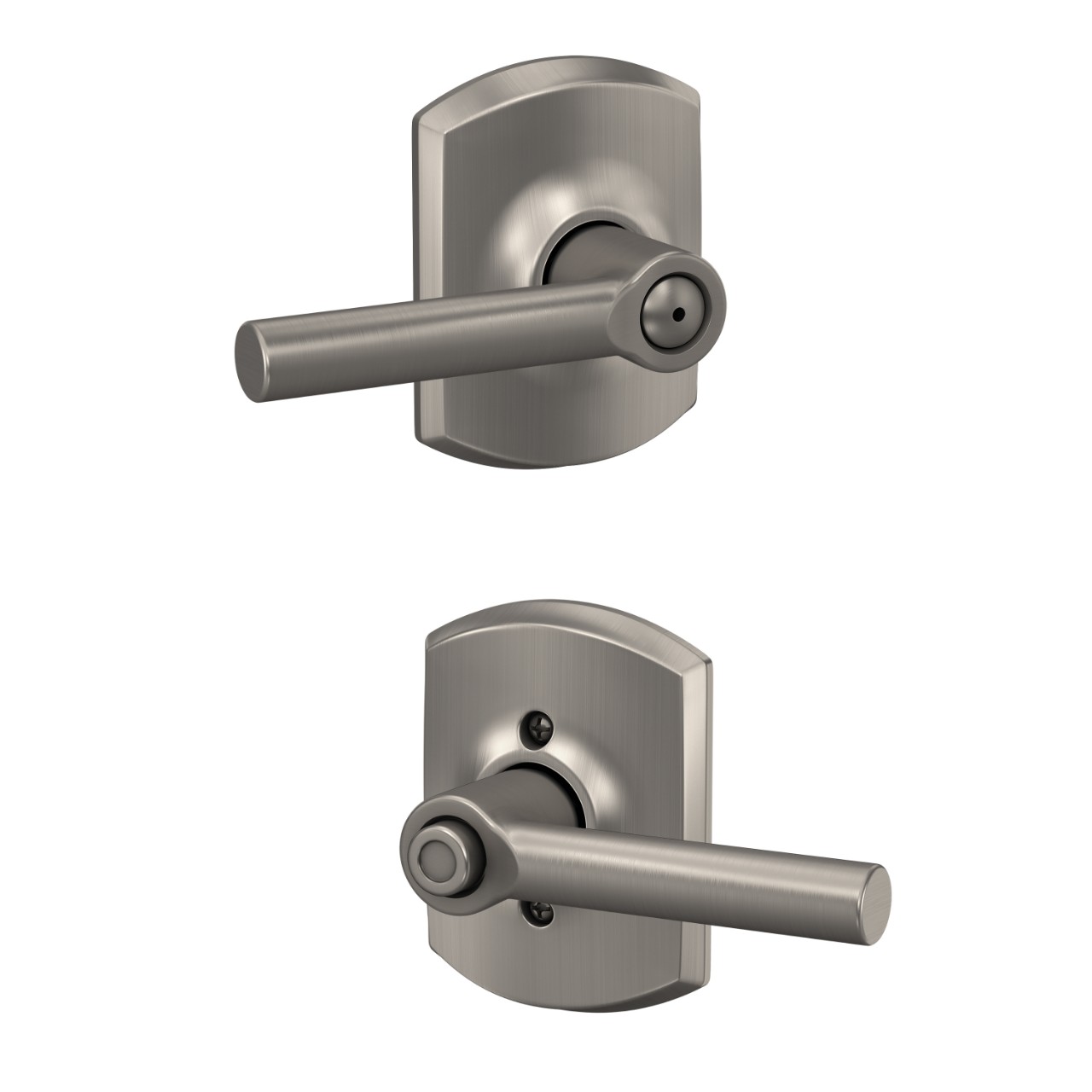 Broadway Lever Bed & Bath Lock with Greenwich Trim