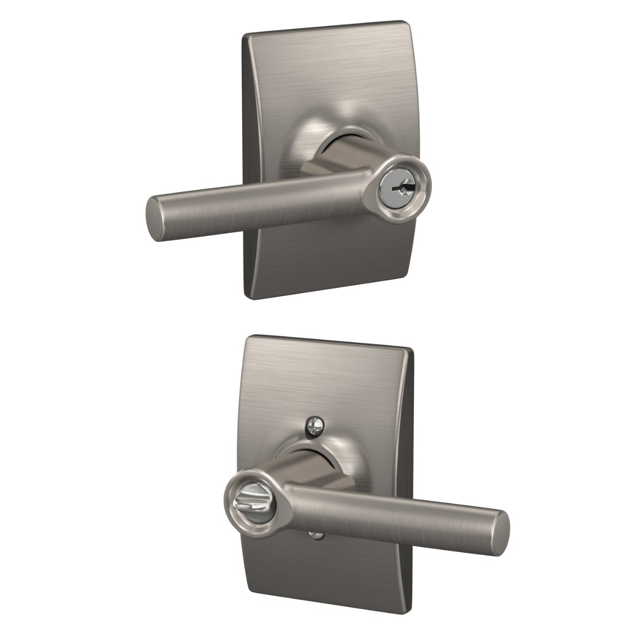 Broadway Lever Keyed Entry Lock with Century Trim