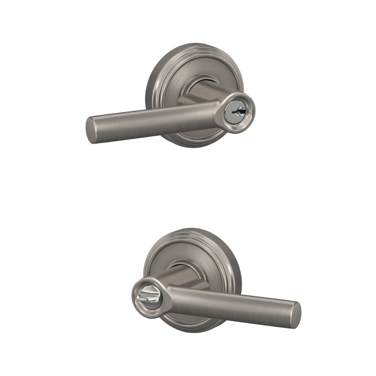 Broadway Lever Keyed Entry Lock with Indy Trim