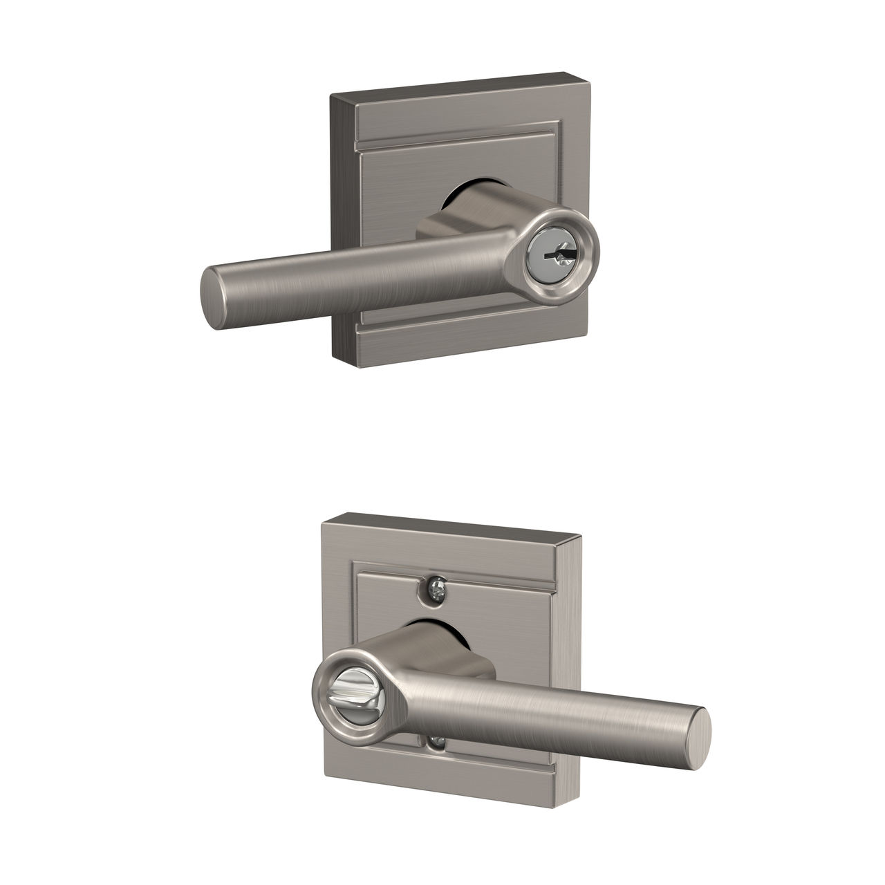 Broadway Lever Keyed Entry Lock with Upland Trim