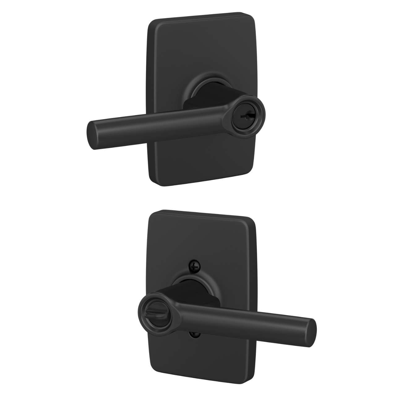  Broadway Lever Keyed Entry Lock with Greene Trim