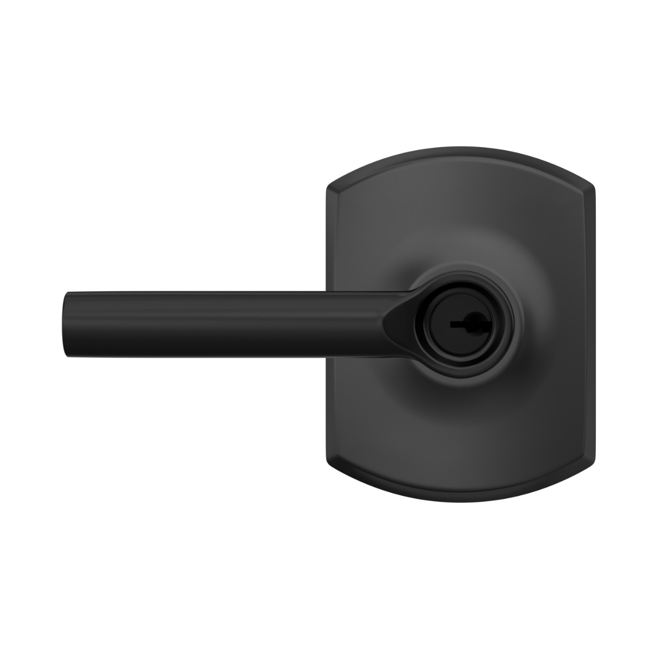 Broadway Lever Keyed Entry Lock with Greenwich Trim