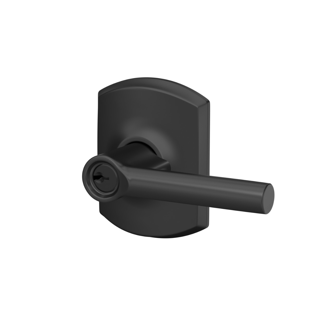 Broadway Lever Keyed Entry Lock with Greenwich Trim