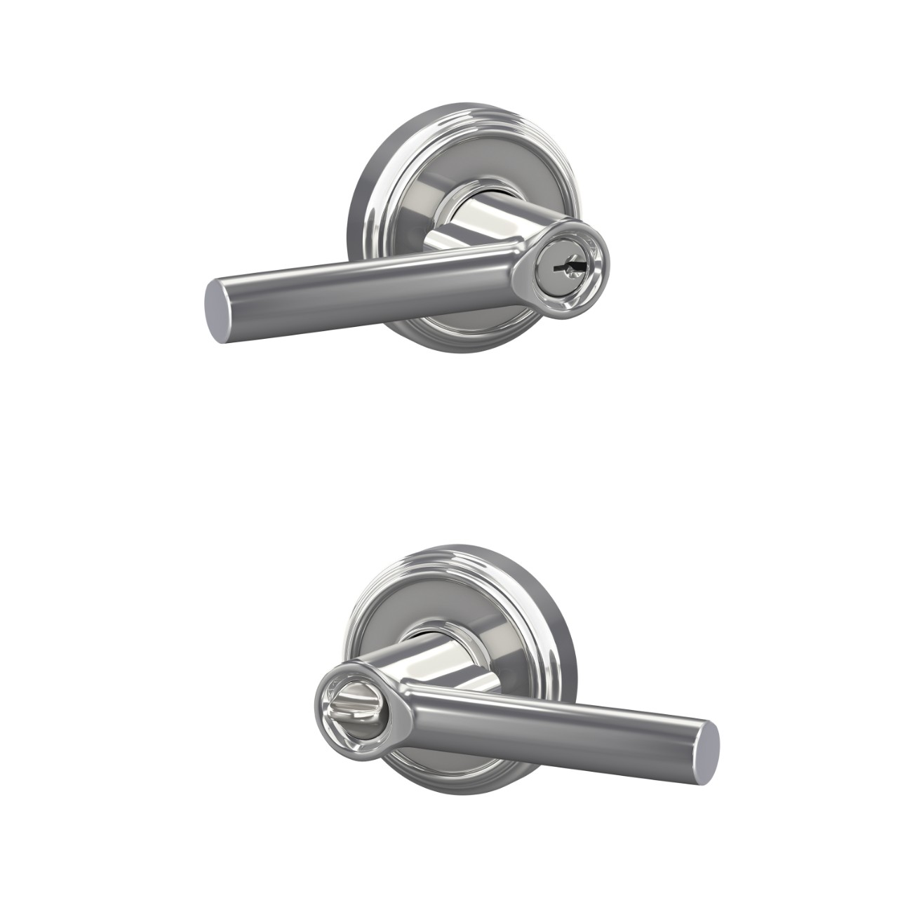 Broadway Lever Keyed Entry Lock with Indy Trim