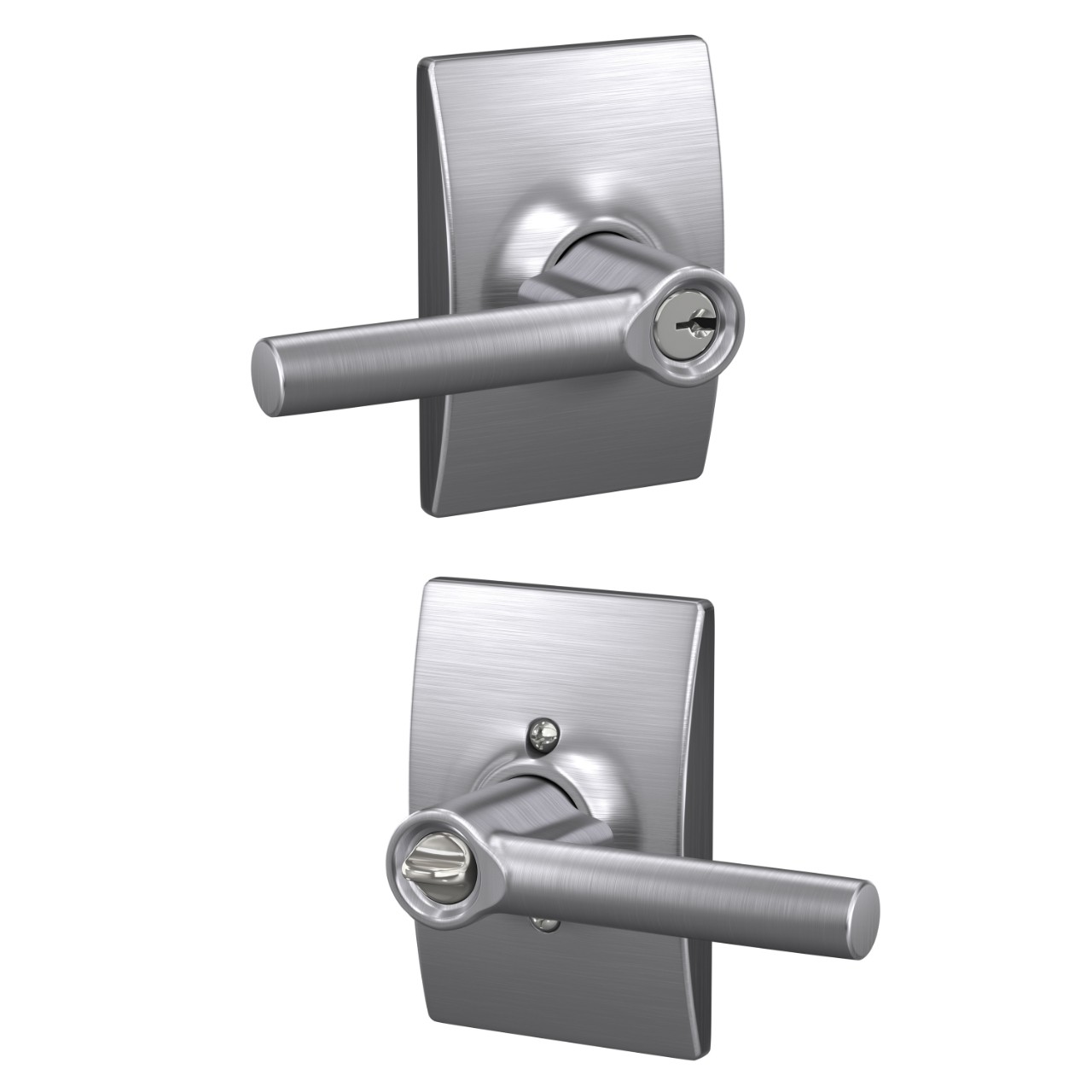 Broadway Lever Keyed Entry Lock with Century Trim