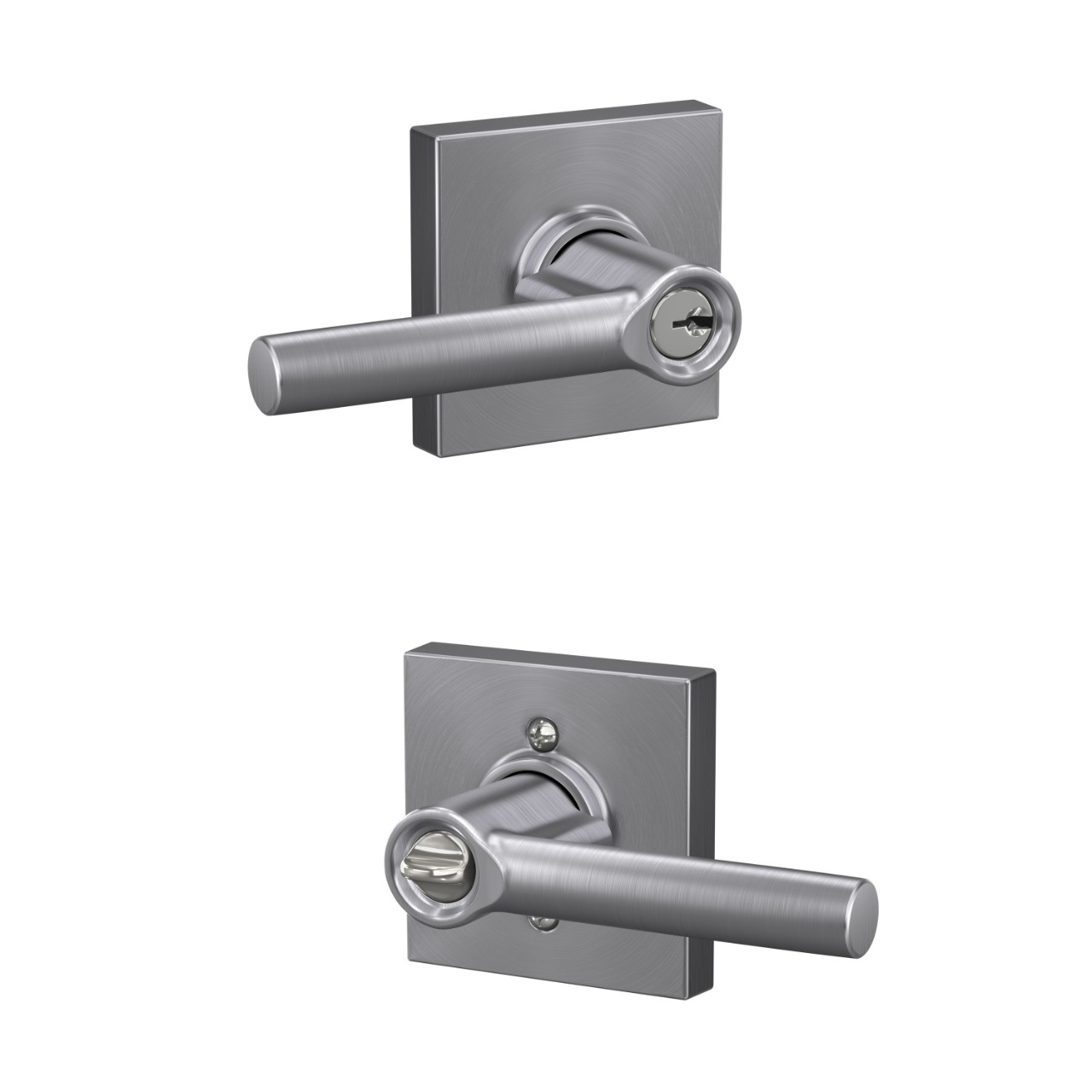 Broadway Lever Keyed Entry Lock with Collins Trim