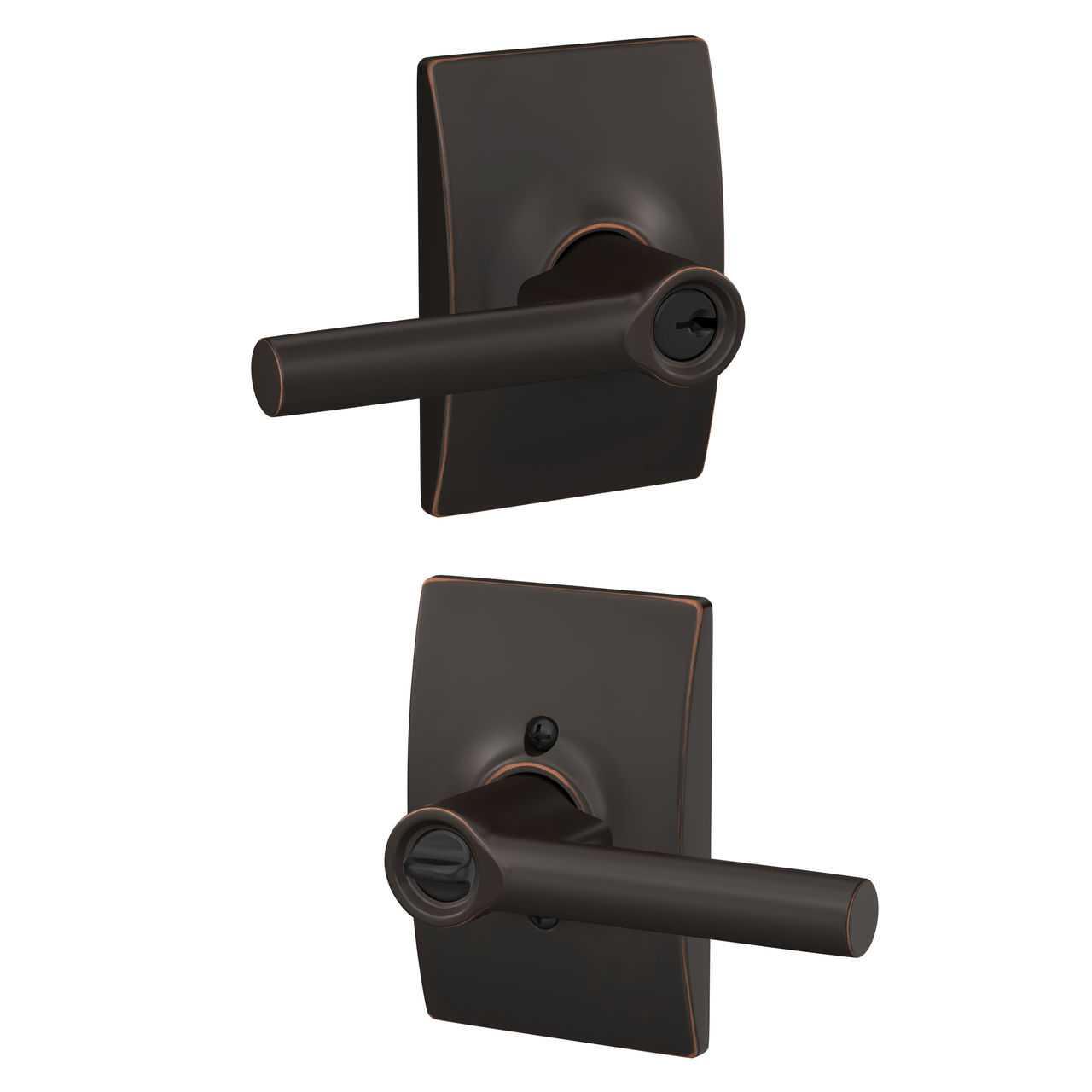 Broadway Lever Keyed Entry Lock with Century Trim