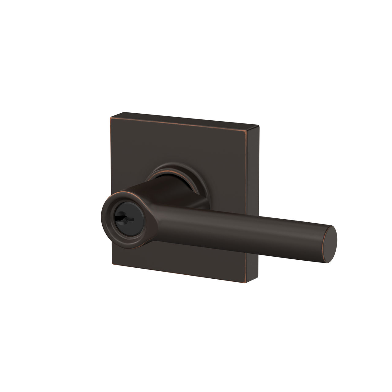 Broadway Lever Keyed Entry Lock with Collins Trim