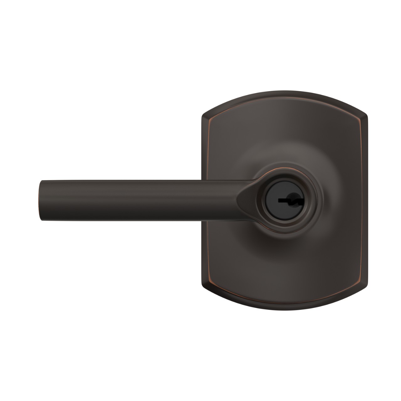 Broadway Lever Keyed Entry Lock with Greenwich Trim
