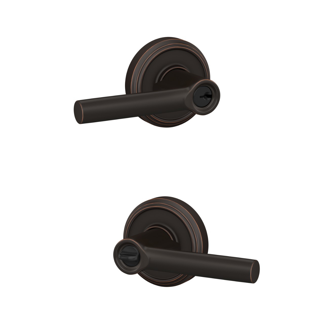 Broadway Lever Keyed Entry Lock with Indy Trim