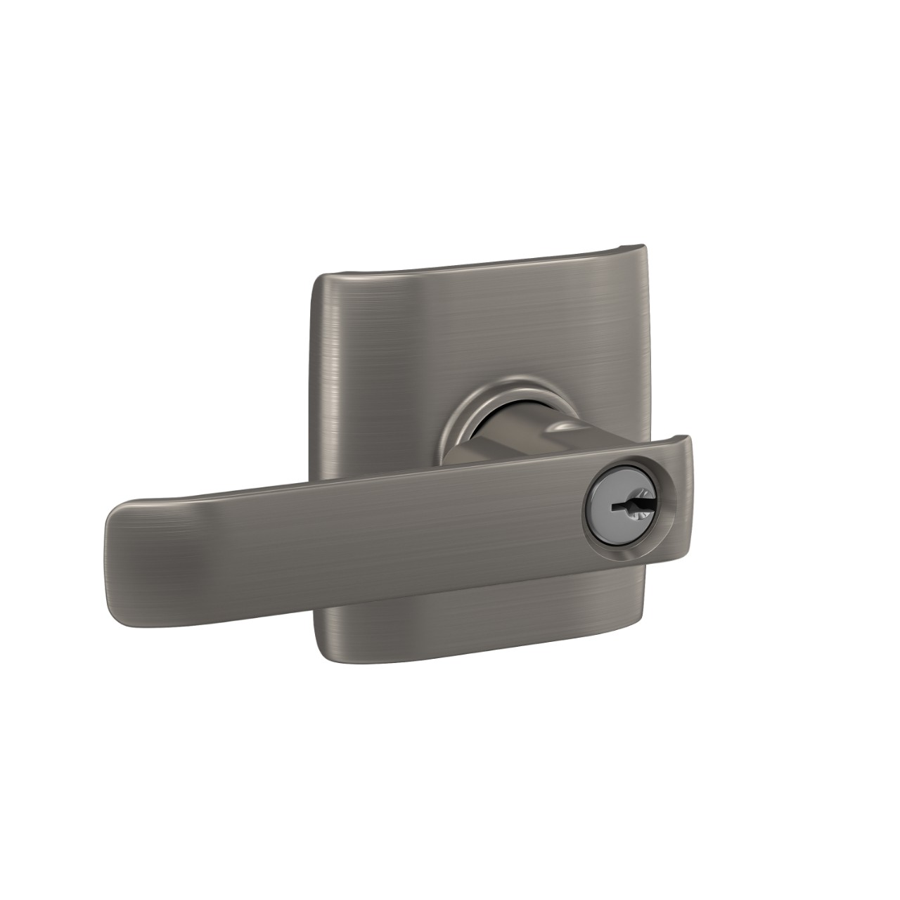 Clybourn Keyed Entry Door Lever with Dalton Trim