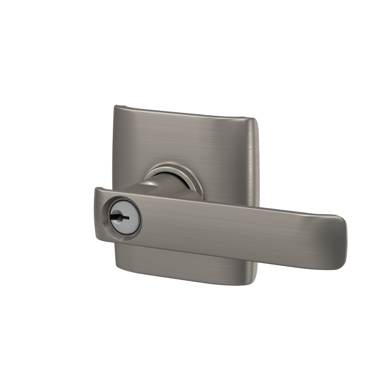 Clybourn Keyed Entry Door Lever with Dalton Trim