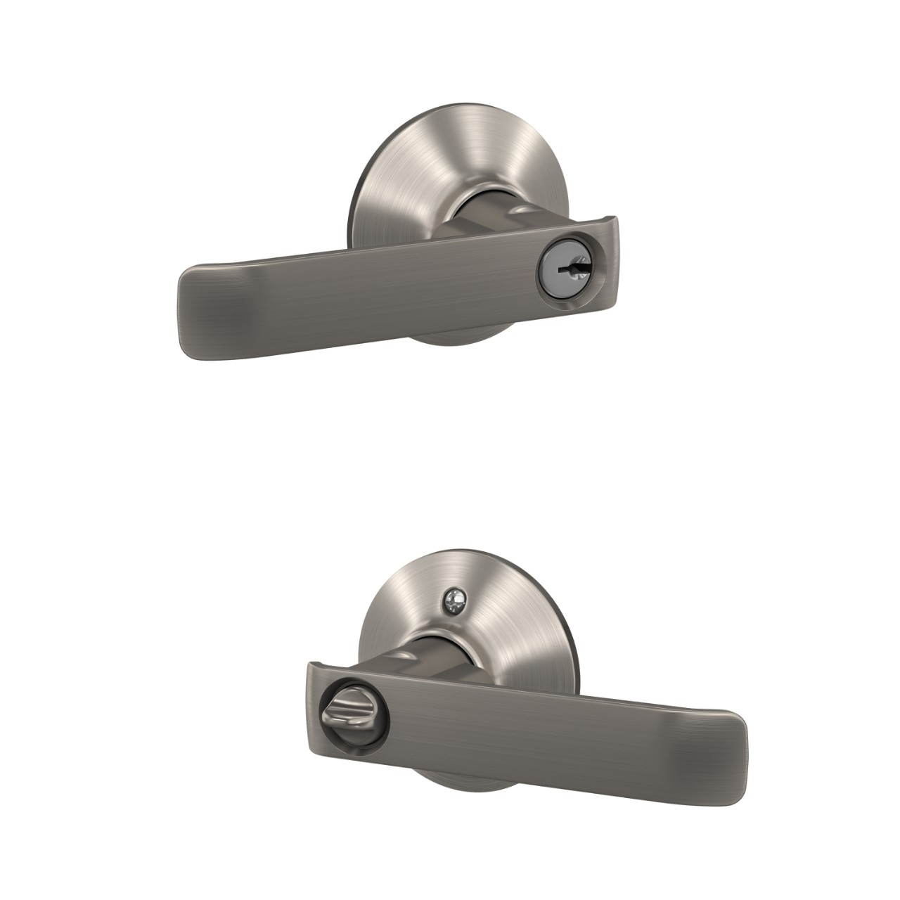 Clybourn Keyed Entry Door Lever with Plymouth Trim