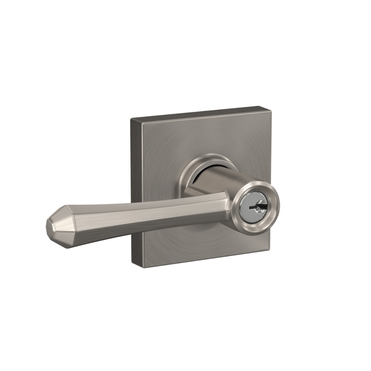 Dempsey Lever Keyed Entry Lock with Collins Trim