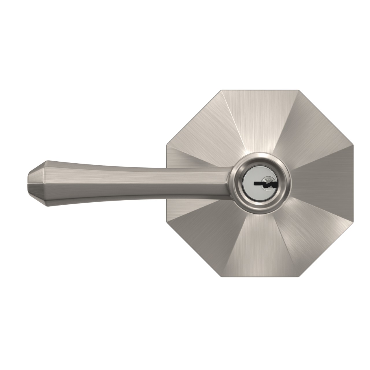 Dempsey Lever Keyed Entry Lock with Rosewood Trim