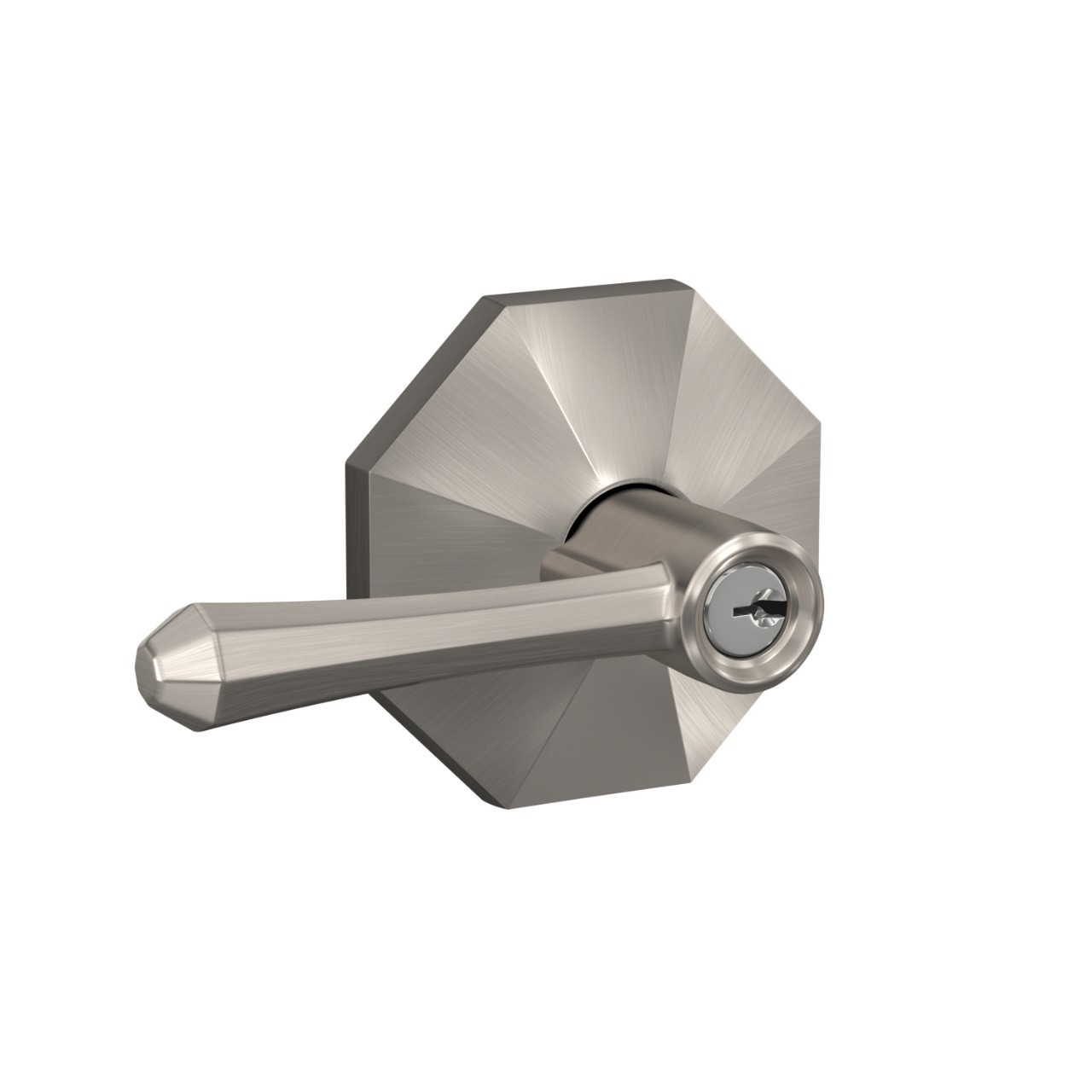 Dempsey Lever Keyed Entry Lock with Rosewood Trim