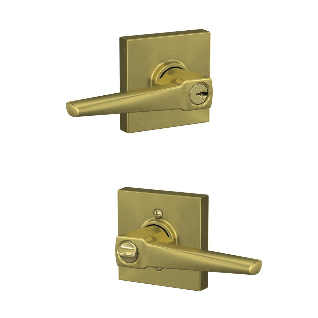 Eller Lever Keyed Entry Lock with Collins Trim
