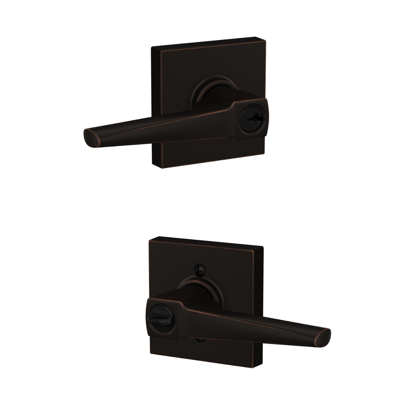 Eller Lever Keyed Entry Lock with Collins Trim
