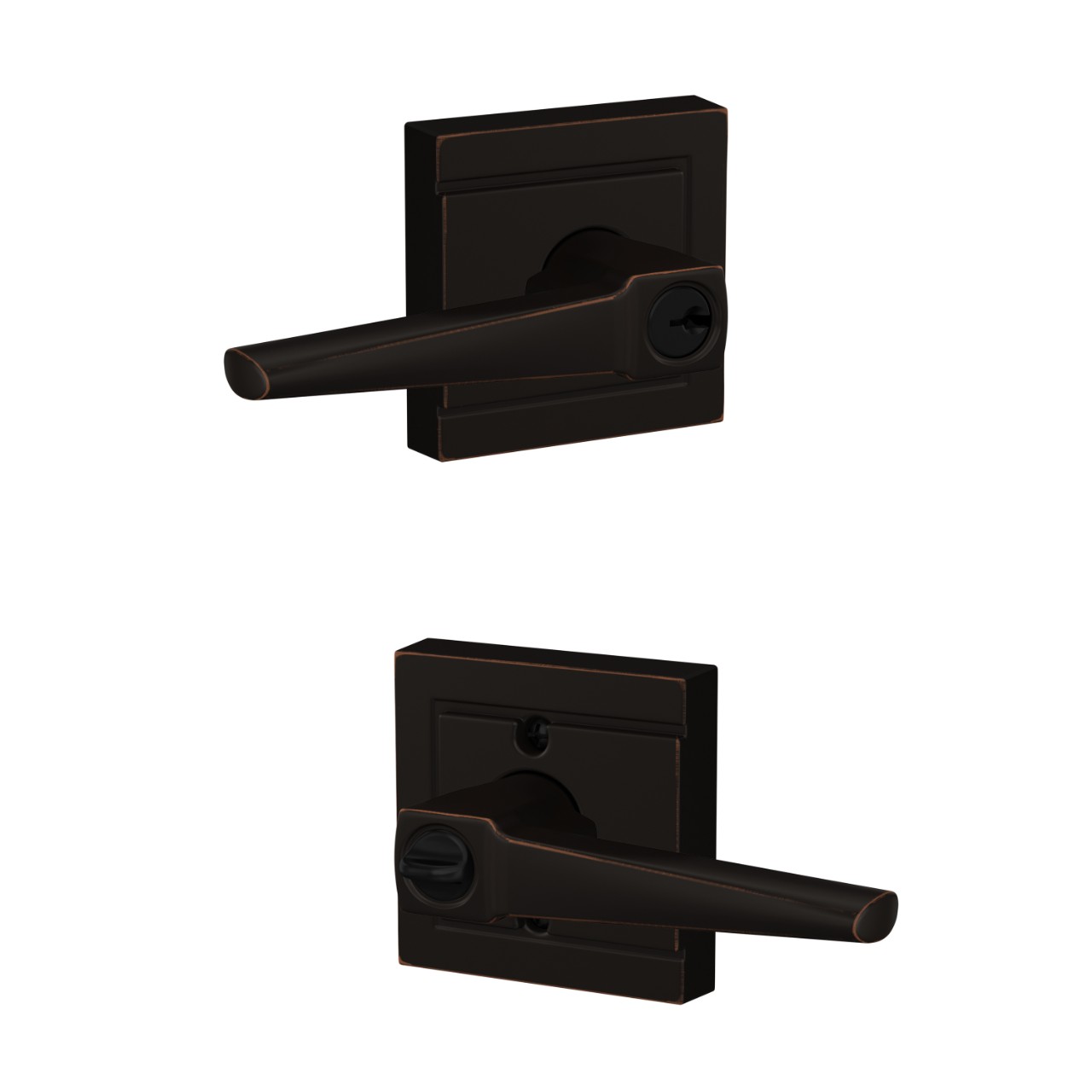 Eller Lever Keyed Entry Lock with Upland Trim