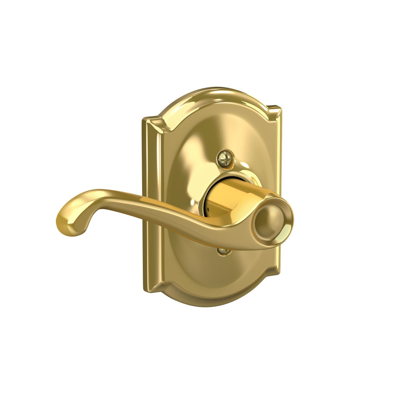 Flair Lever Hall & Closet Lock with Camelot Trim