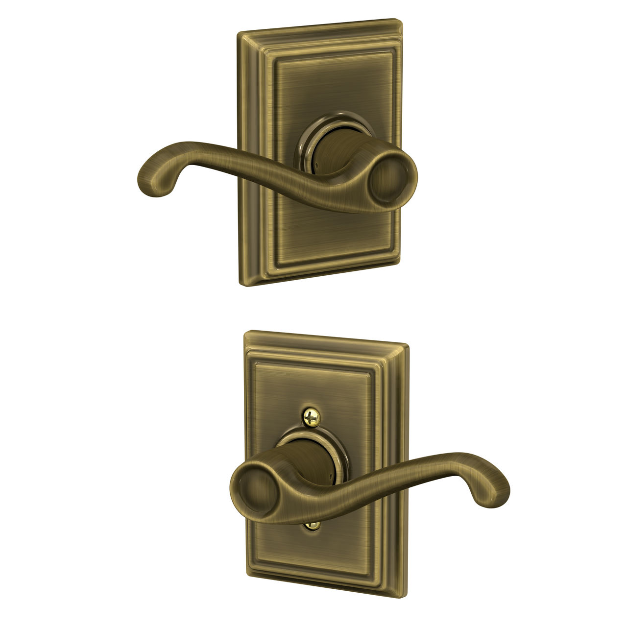 Flair Lever Hall & Closet Lock with Addison Trim