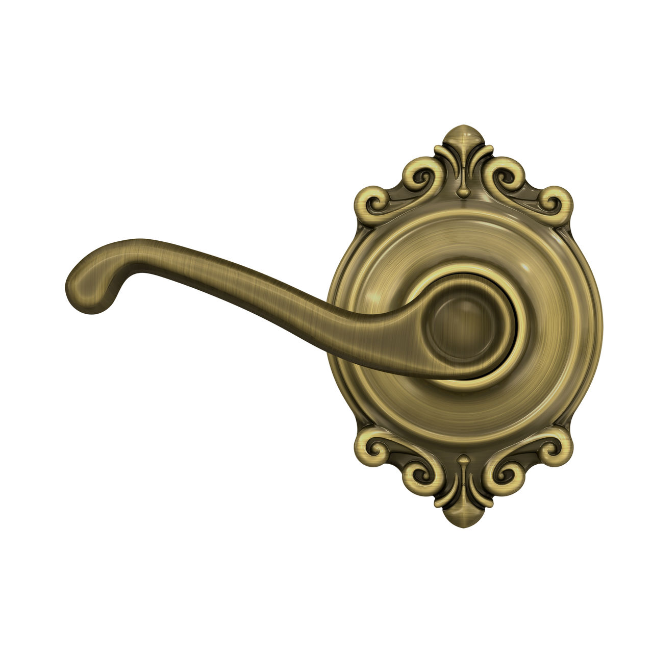 Flair Lever Hall & Closet Lock with Brookshire Trim