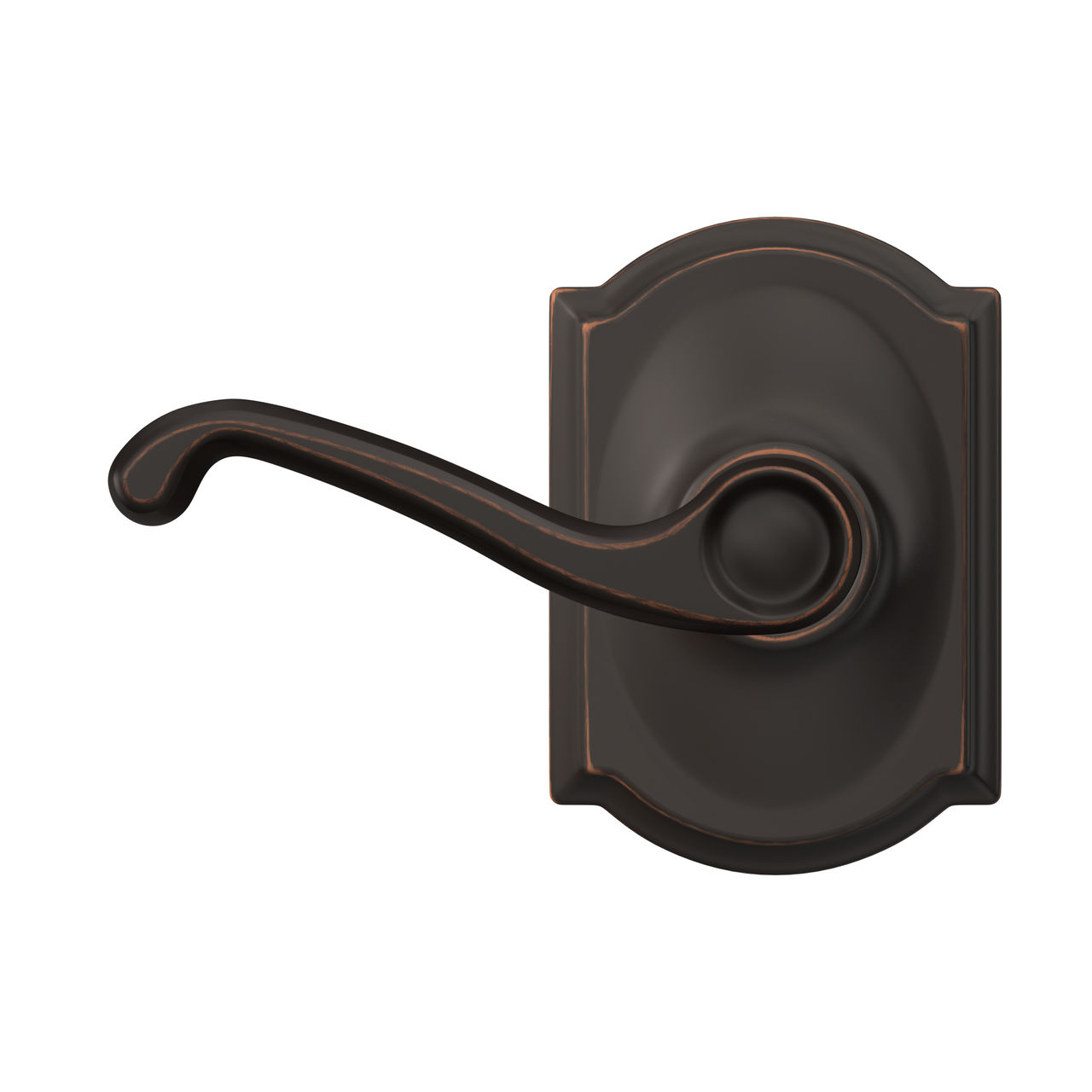 Flair Lever Hall & Closet Lock with Camelot Trim
