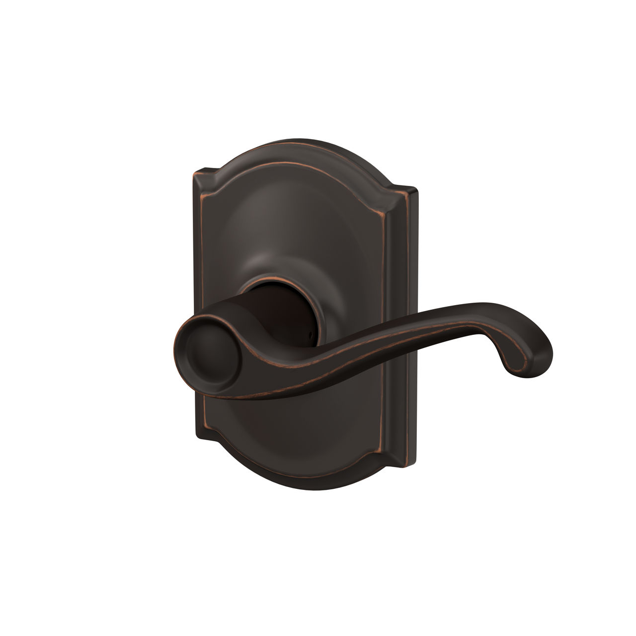 Flair Lever Hall & Closet Lock with Camelot Trim