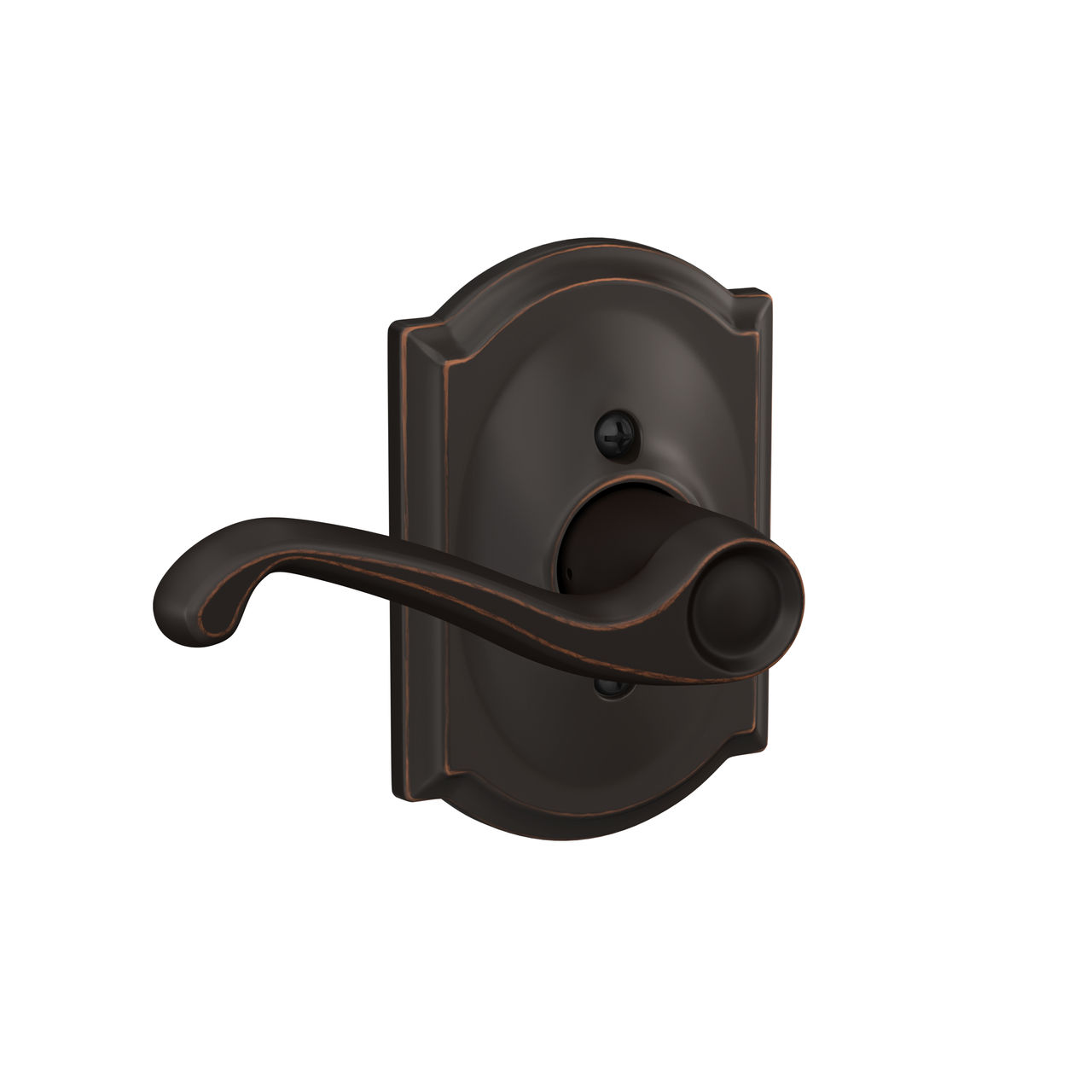 Flair Lever Hall & Closet Lock with Camelot Trim