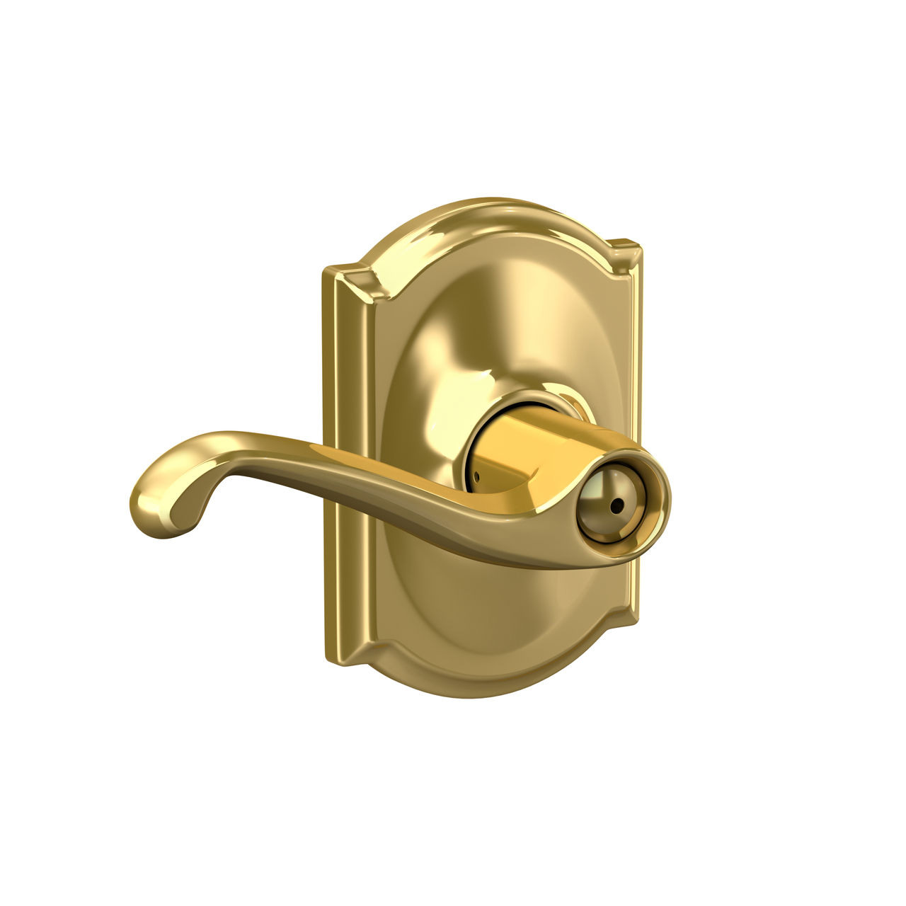 Flair Lever Bed & Bath Lock with Camelot Trim
