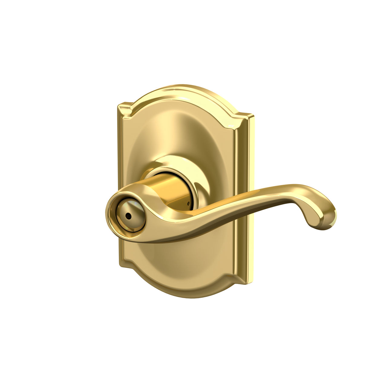 Flair Lever Bed & Bath Lock with Camelot Trim