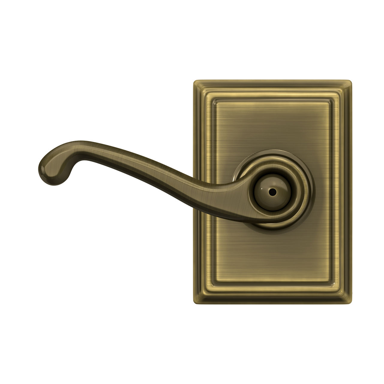 Flair Lever Bed & Bath Lock with Addison Trim