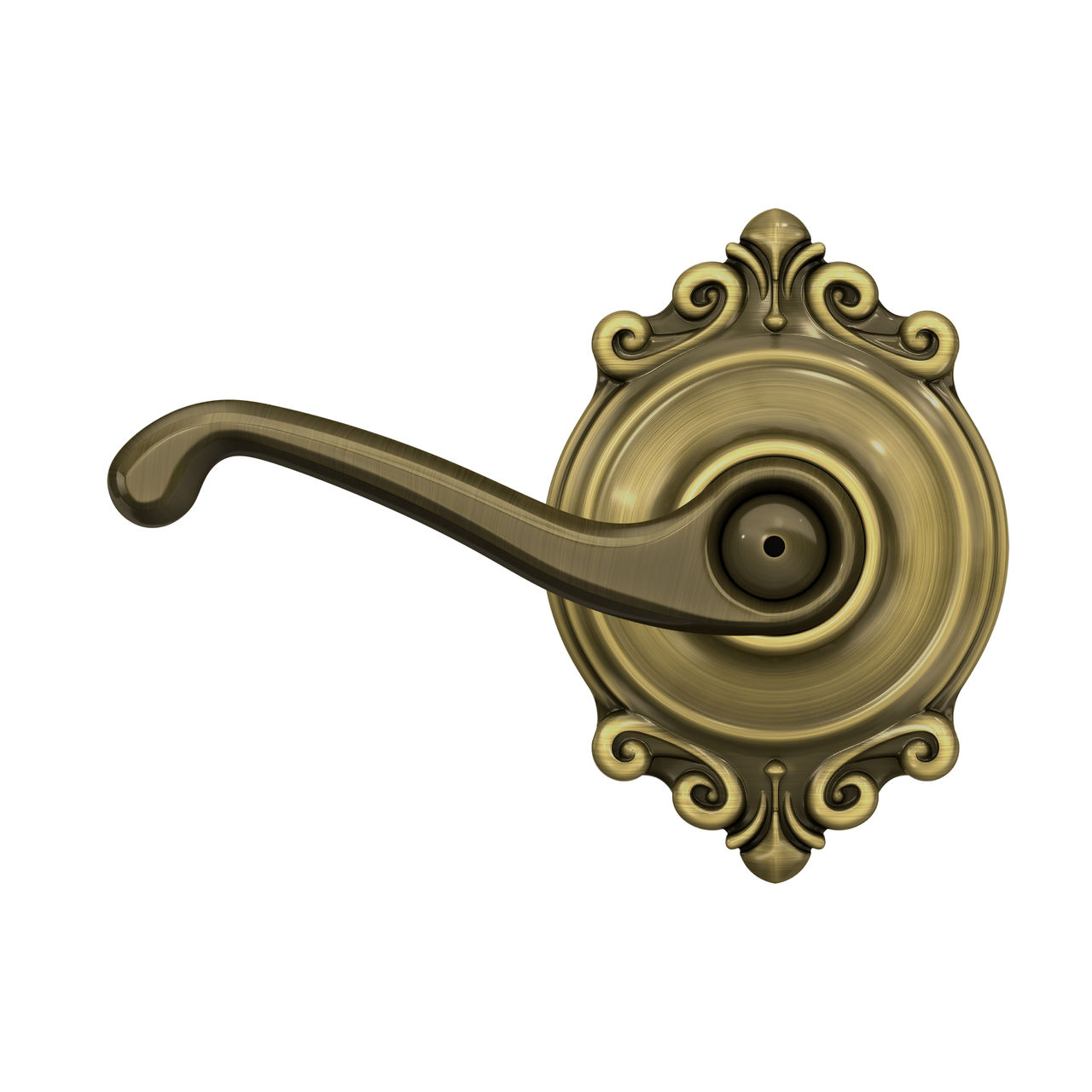 Flair Lever Bed & Bath Lock with Brookshire Trim