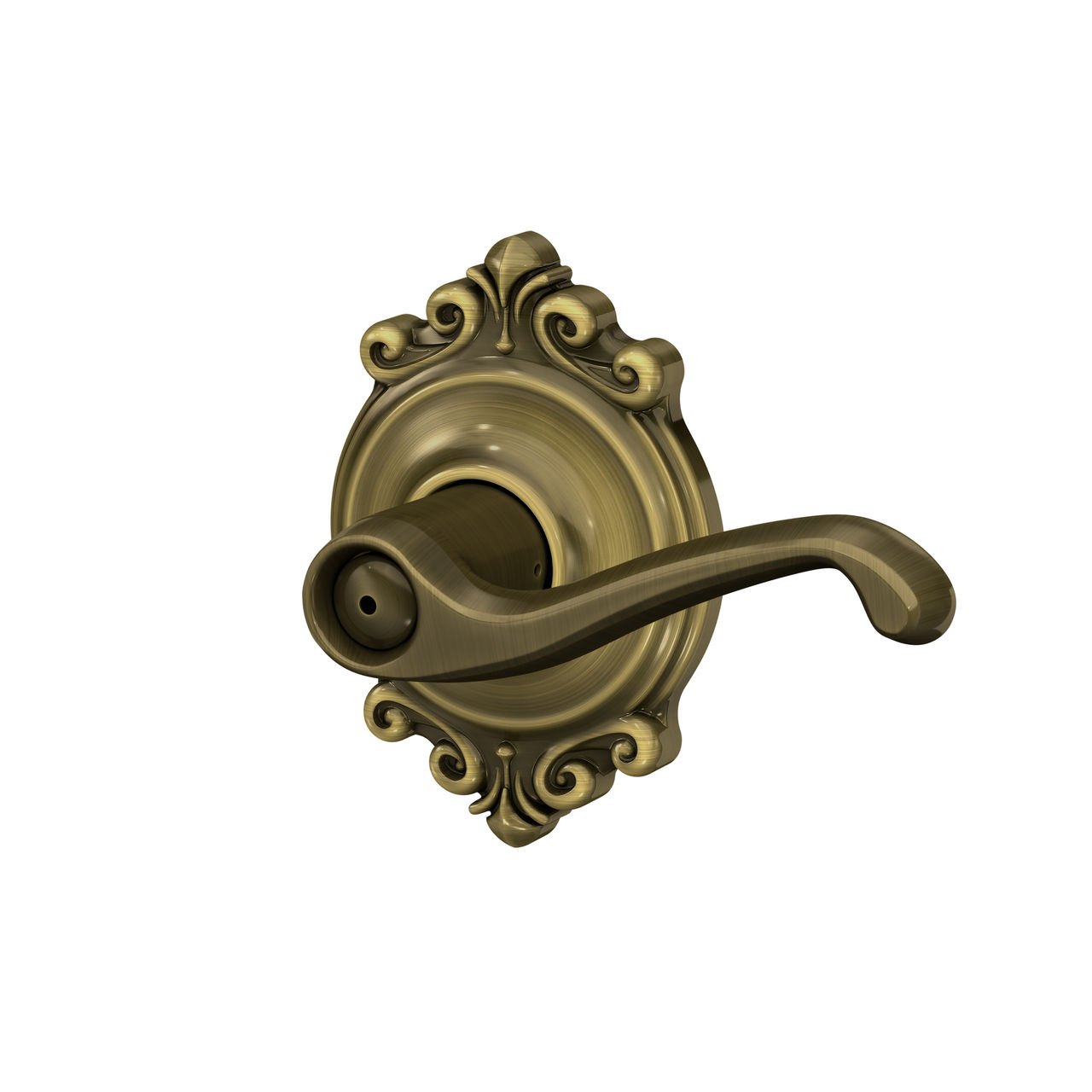 Flair Lever Bed & Bath Lock with Brookshire Trim
