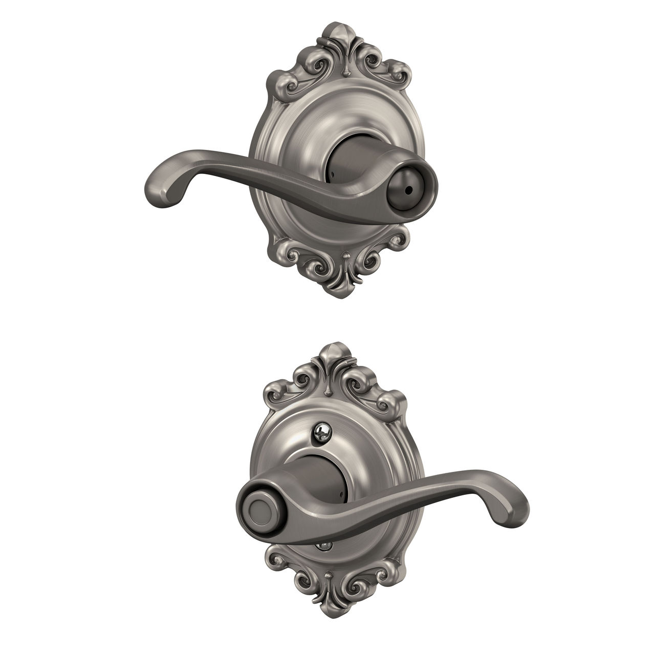 Flair Lever Bed & Bath Lock with Brookshire Trim