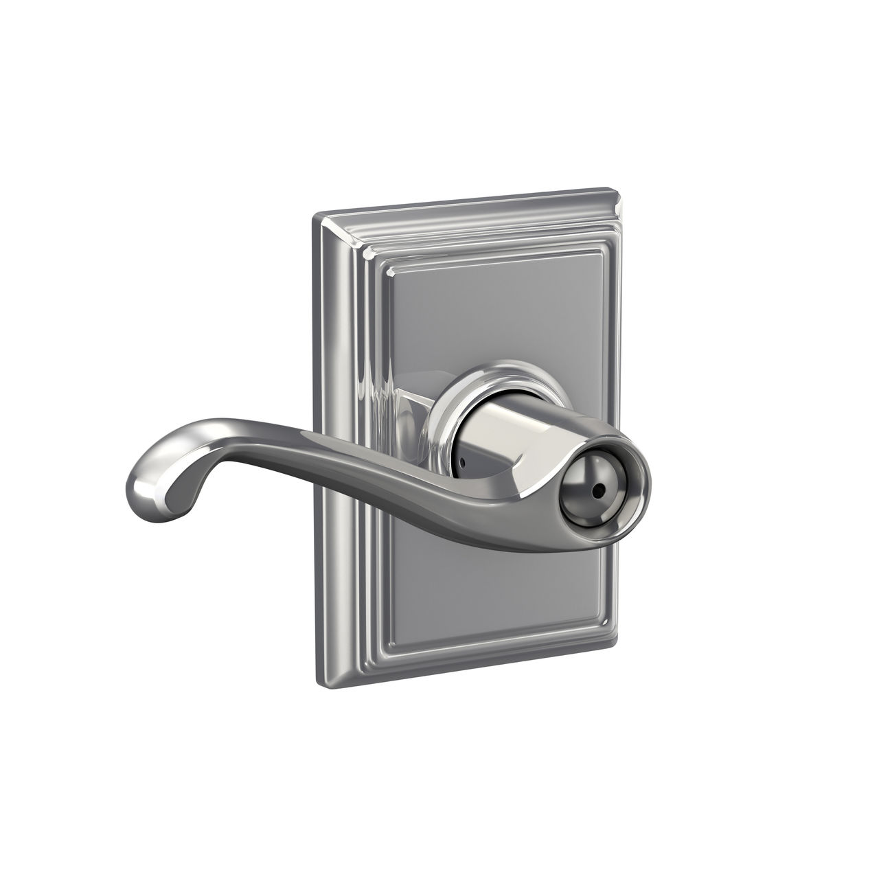 Flair Lever Bed & Bath Lock with Addison Trim