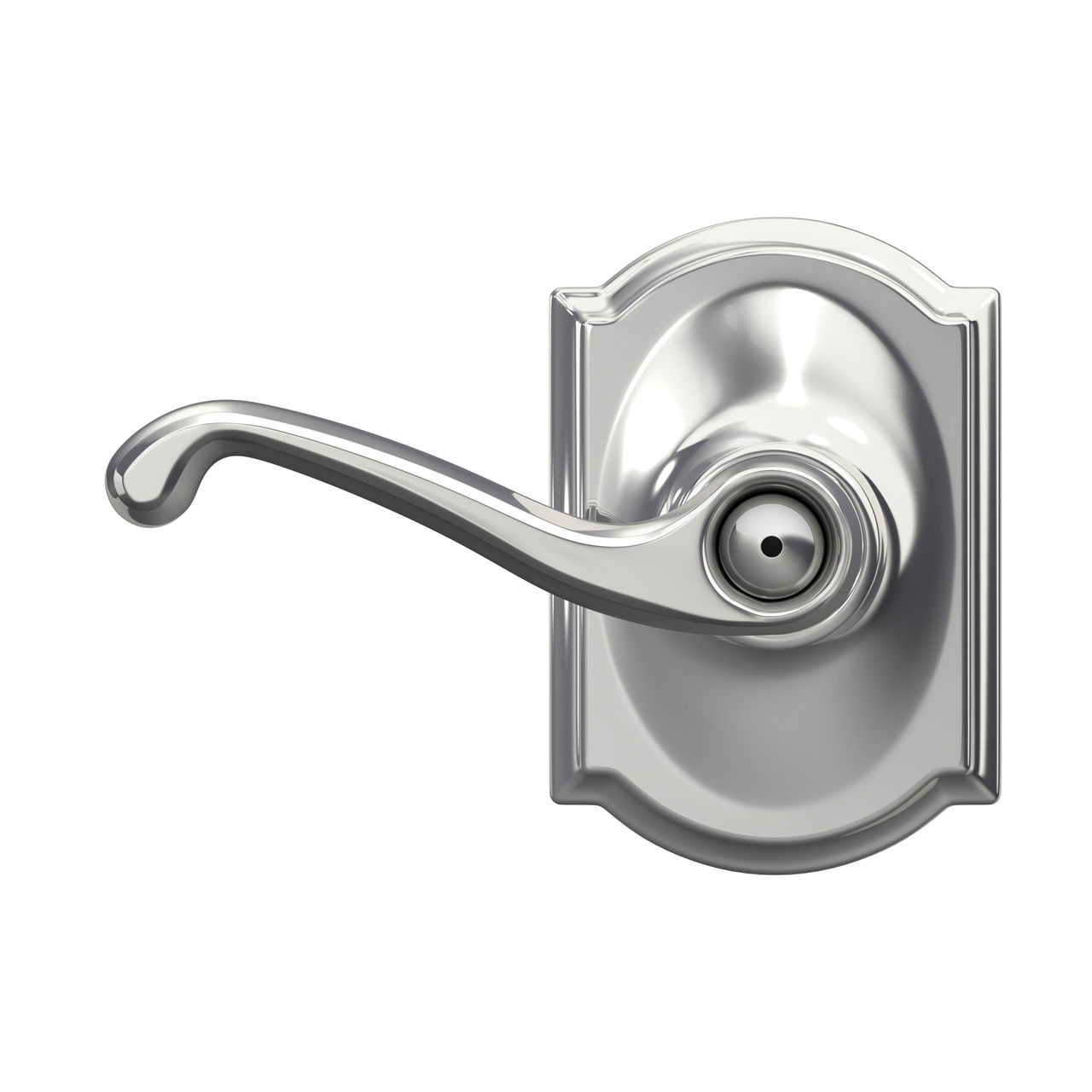 Flair Lever Bed & Bath Lock with Camelot Trim