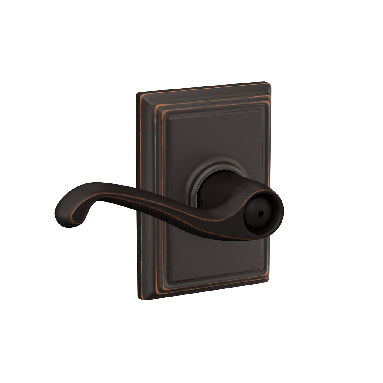 Flair Lever Bed & Bath Lock with Addison Trim
