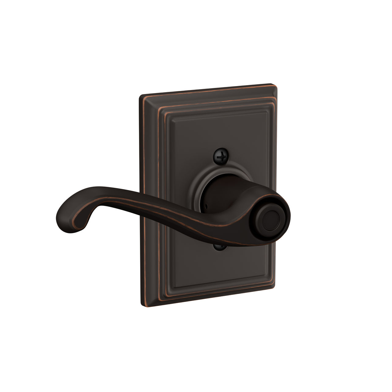 Flair Lever Bed & Bath Lock with Addison Trim