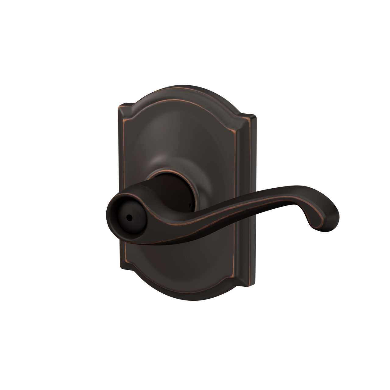 Flair Lever Bed & Bath Lock with Camelot Trim
