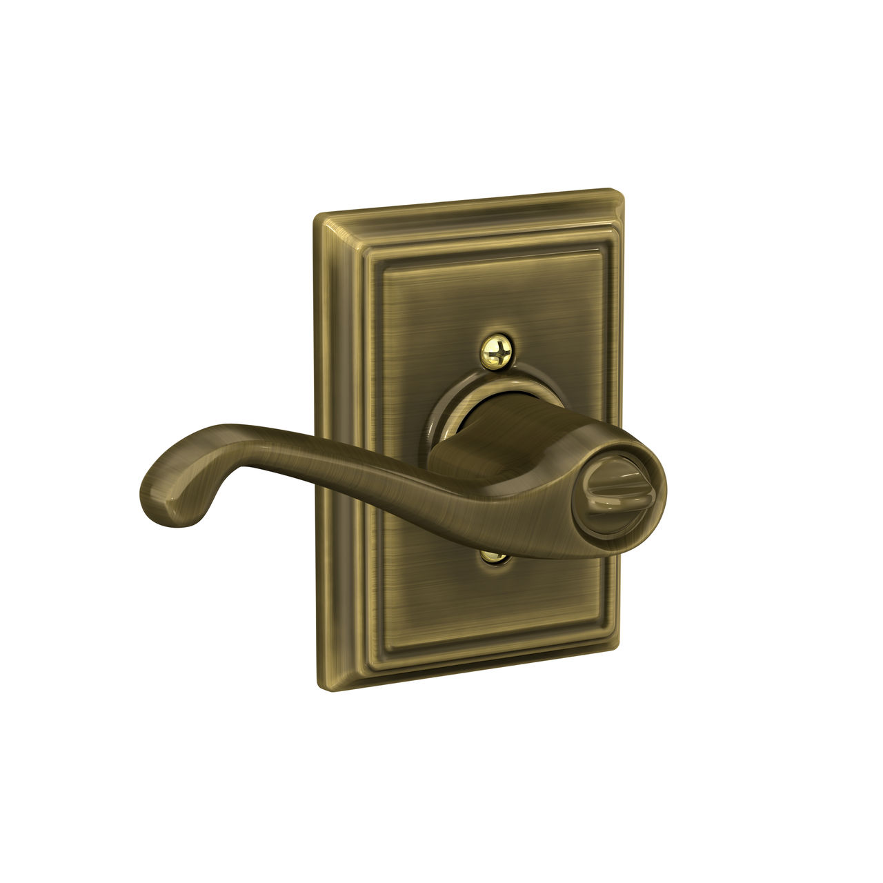 Flair Lever Keyed Entry Lock with Addison Trim
