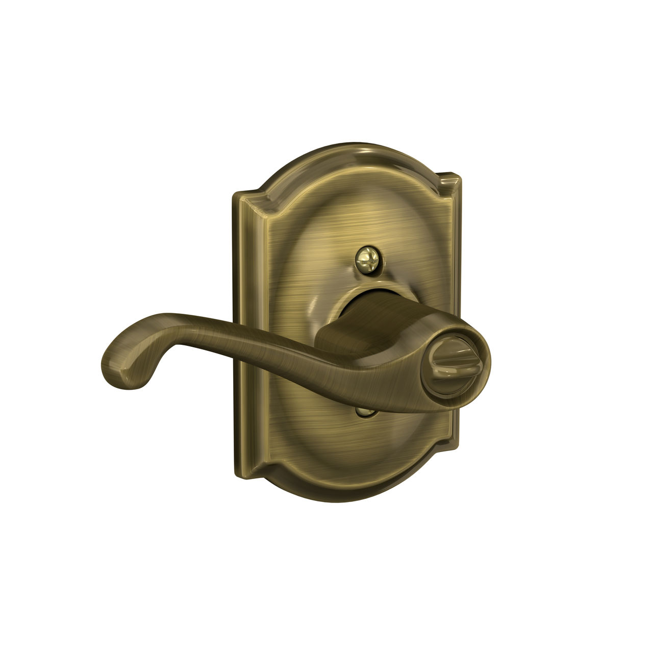 Flair Lever Keyed Entry Lock with Camelot Trim