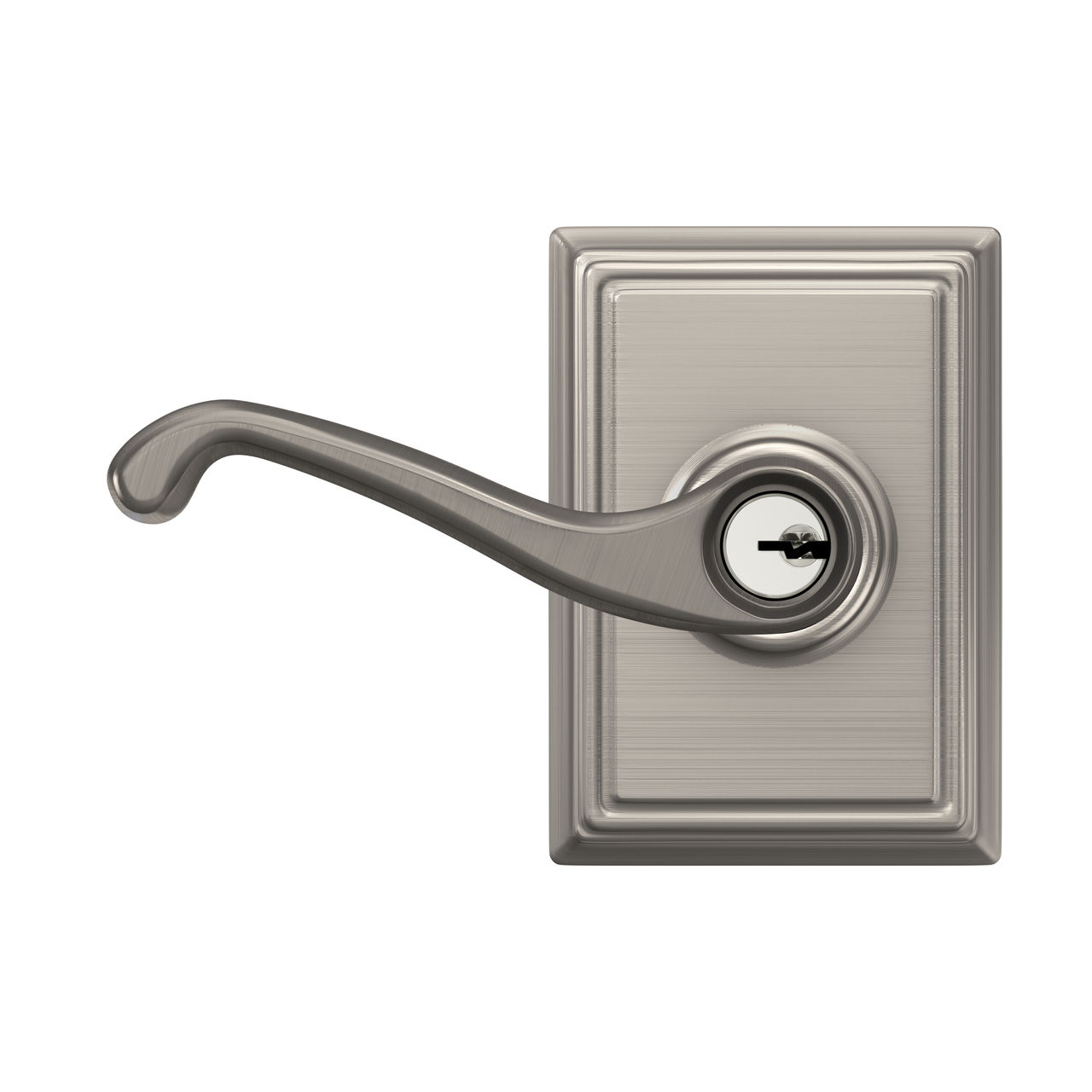 Flair Lever Keyed Entry Lock with Addison Trim