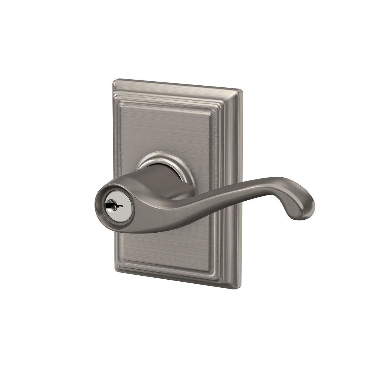 Flair Lever Keyed Entry Lock with Addison Trim