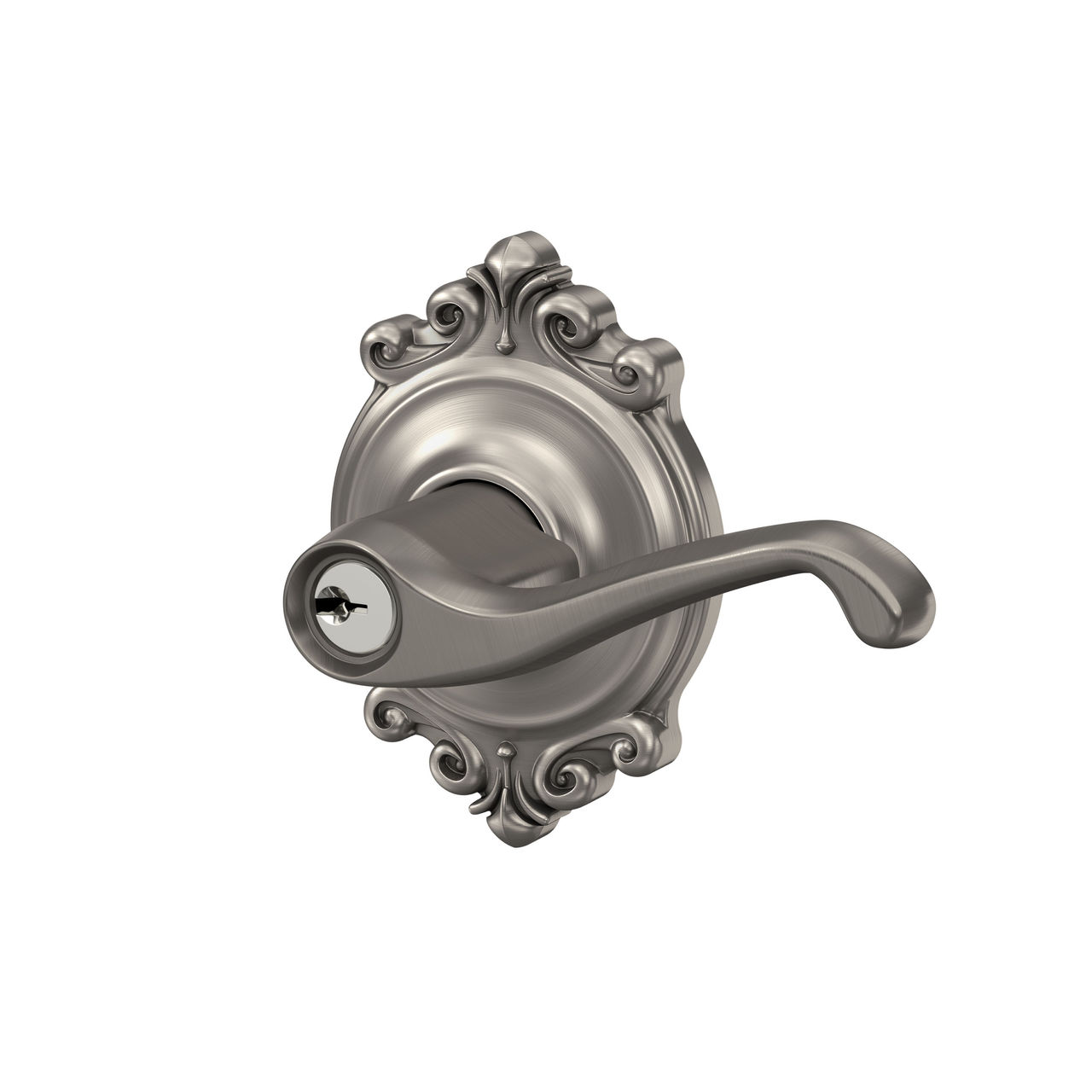 Flair Lever Keyed Entry Lock with Brookshire Trim