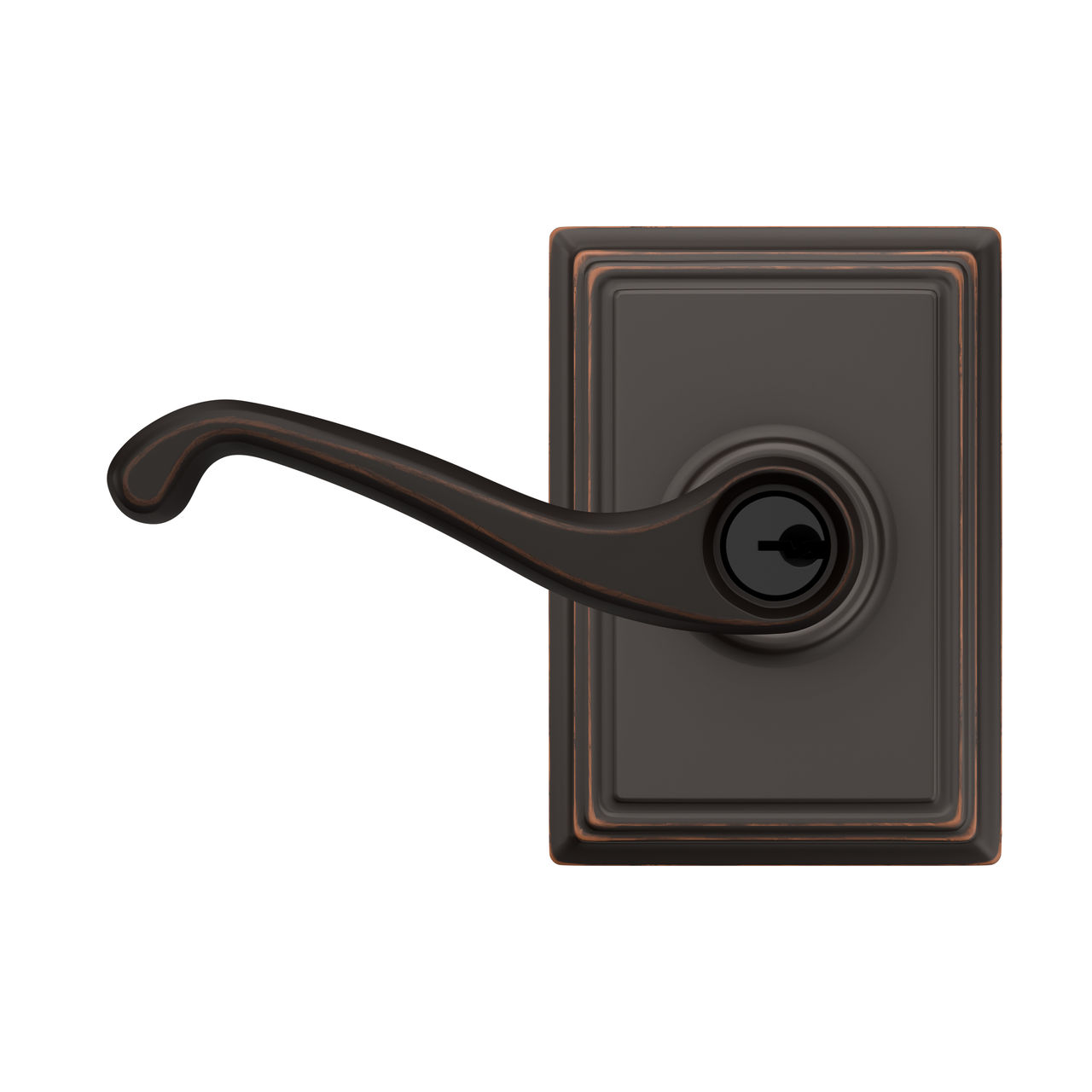Flair Lever Keyed Entry Lock with Addison Trim