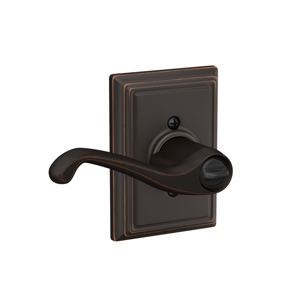Flair Lever Keyed Entry Lock with Addison Trim